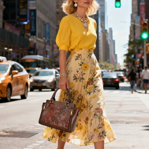 Bolso Crossbody para Mujer Tote Hombro Mediano Vintage miniatura 2