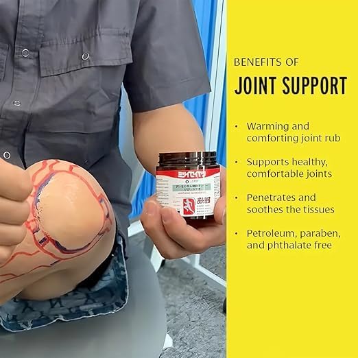 Image of Japanese Formula Soothing Massage Gel for Joint & Muscle Pain Relief - Arnica, Mugwort, Hyaluronic Acid - Back, Neck, Knee & Leg Massage Balm - 100% Herbal Fast Absorption Formula (PACK OF 1)