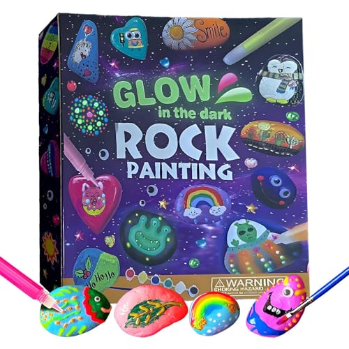 Peinture de pierres lumineuses avec ce kit de loisirs créatifs phosphorescents