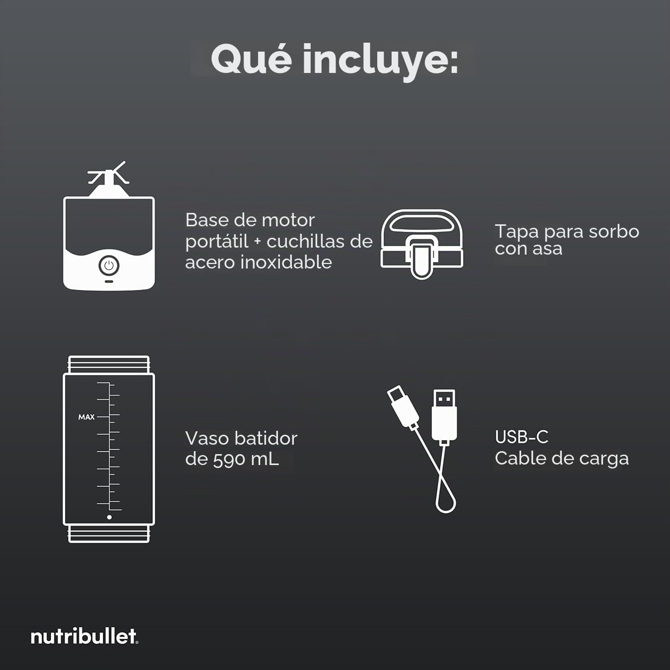 nutribullet Licuadora portátil McLaren (gris y papaya)