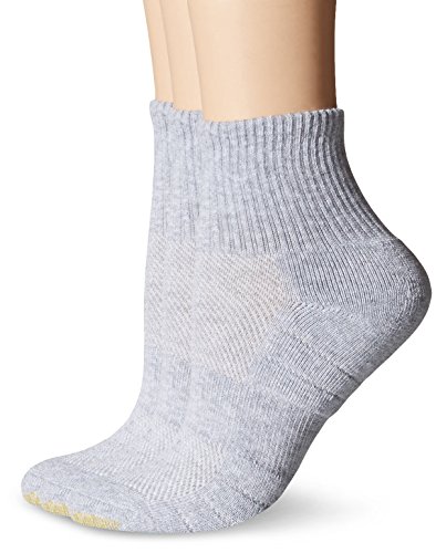 Gold Toe Women's Aqua Fx Zone Quarter Athletic Sock (Pack of 3), Grey