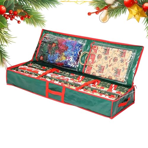 Organizador de embalaje de regalo – Tejido Oxford de 280 g | Tejido Oxford impermeable – Asa resistente de transporte para estación de embalaje de vacaciones, uso en armario, adecuado para