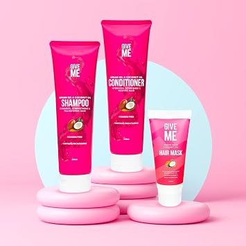 Give Me Cosmetics Shampoo, Cleanses, Nourishes & Strengthens, Reducing Hair Loss and Brittleness with Argan, Coconut & Macadamia Oil, plus Betaine Provitamins B5, Paraben Free