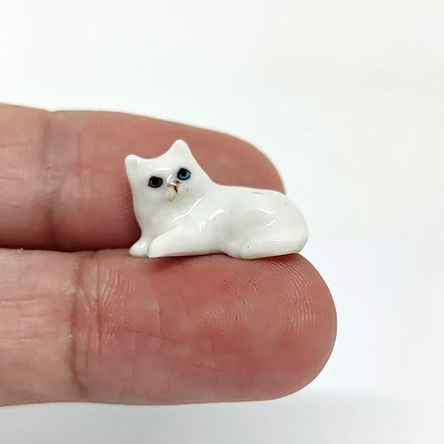 SSJSHOP - Figuras pequeñas de cerámica para casa de muñecas con diseño de gatitos persas, diseño de gatos y gatos