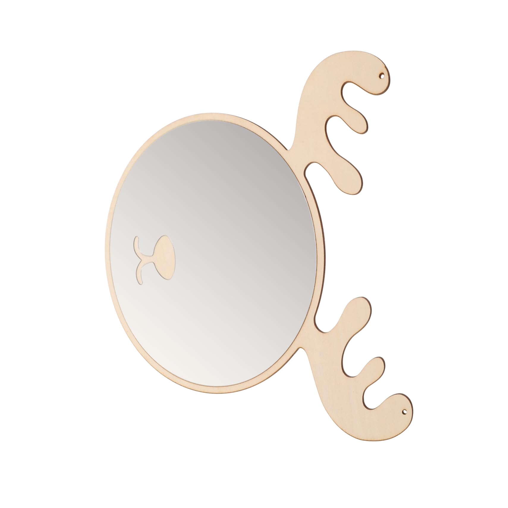 minkissy 1set Cute Bear Mirror Small Hanging Decorative Mirror for Boy Girl Rooms Natural Wall Functional and Ornament for Bedroom and Nursery