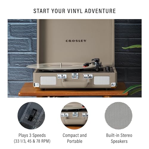Image of Crosley CR8005F-TE Cruiser Plus Record Player, Taupe