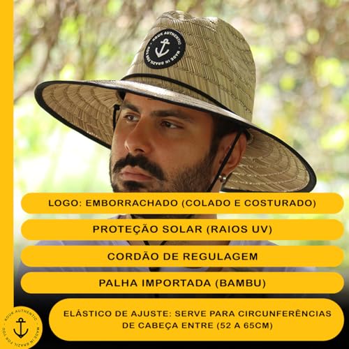 Chapéu de Palha Premium Life Masculino Feminino Surf de Praia Saída Sol Verão Primavera Unissex Pier
