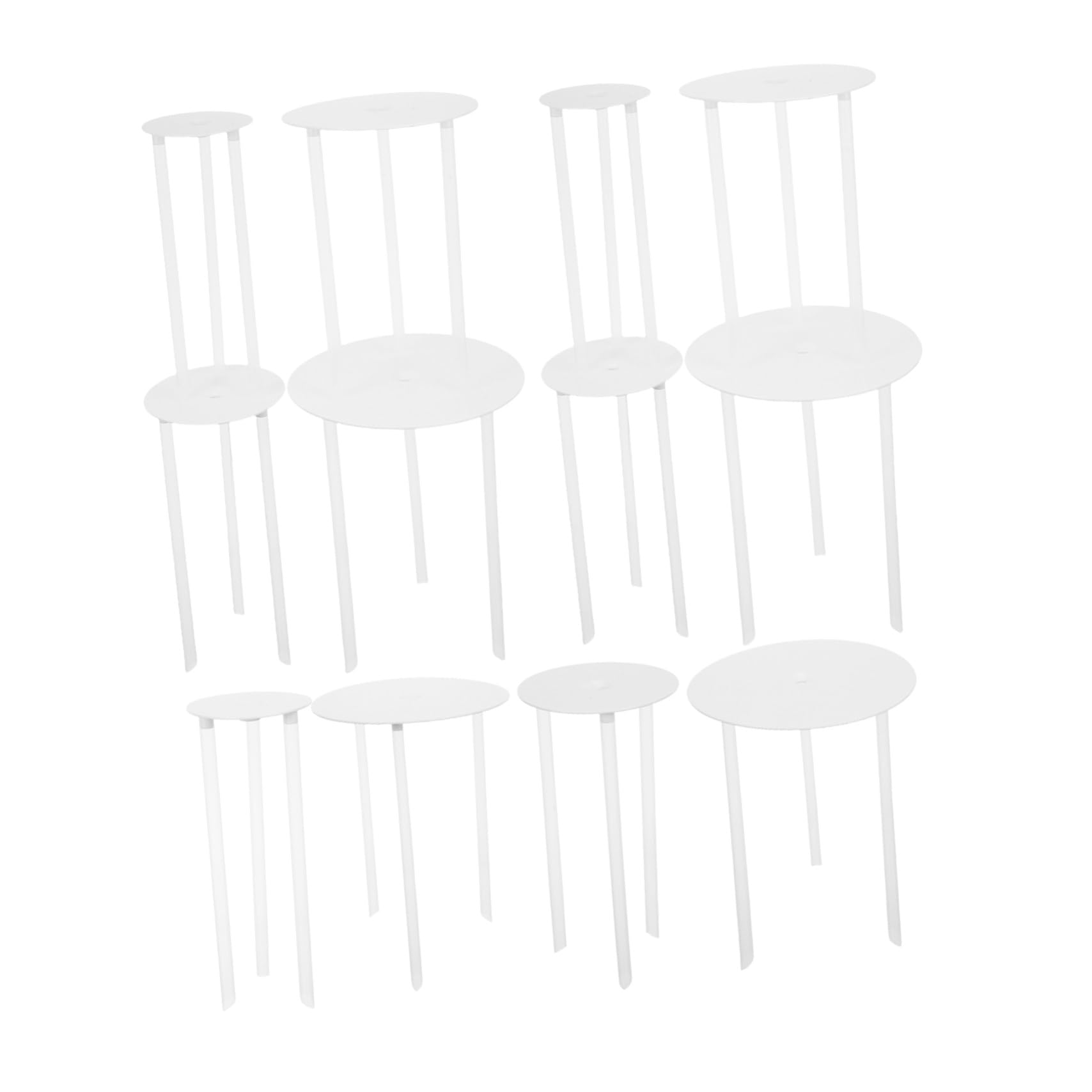INOOMP 12pezzi Supporto per Torte di Separatori Rotondi Aste di Impilamento in Inossidabile Sottotorte Riutilizzabili per Panettieri e Feste di Matrimonio