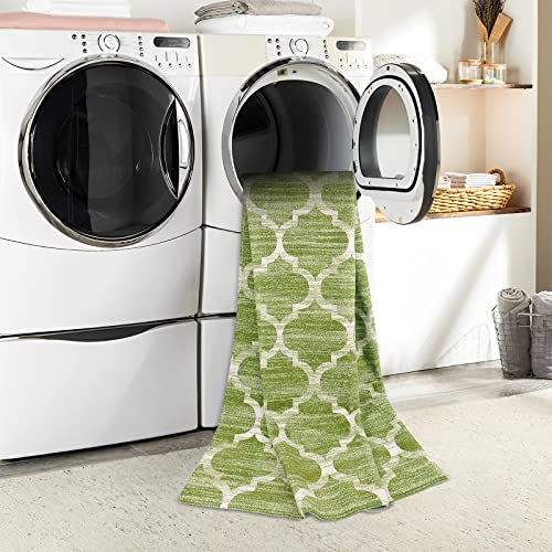 Lahome Moroccan Washable Kitchen Rugs - 2X4 Area Rugs For Bedroom Non-Slip Low-Pile Soft Hallway Runner Rug Laundry Room Rug Throw Green Bathroom Mat Distressed Floor Carpet For Entrance Living Room #TOP5