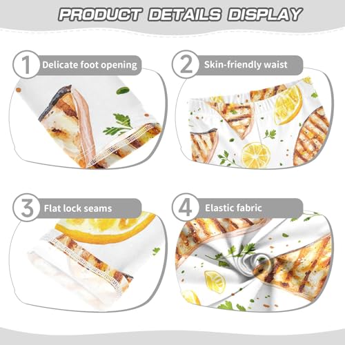 Grilled Fillets Girls Leggings,Workout Leggings for Girls Toddler Athletic Legging Size for 3-10T3