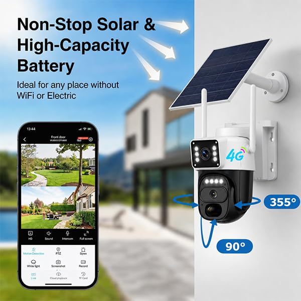 Amazon.com : HAWKRAY 4G LTE Cellular Security Camera Outdoor,Solar