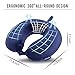 Fabuday Travel Pillow Memory Foam - Head Neck Support Airplane Pillow for Traveling, Car, Home, Office, Travel Neck Flight Pillow with Attachable Snap Strap Soft Washable Cover