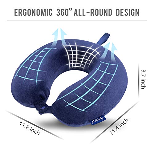 Fabuday Travel Pillow Memory Foam - Head Neck Support Airplane Pillow for Traveling, Car, Home, Office, Travel Neck Flight Pillow with Attachable Snap Strap Soft Washable Cover by Fabuday - Image 5