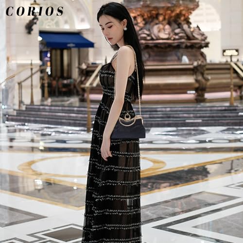 Image of CORIOS Women Evening Bag Floral Embroidery Clutch Bag Vintage Handbag Bridal Wedding Purse Elegant Shoulder Bag