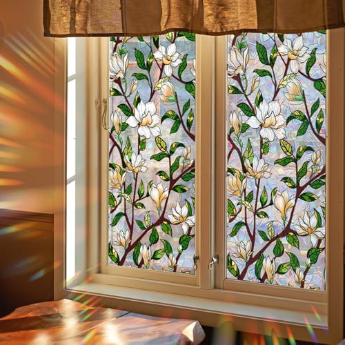 Vinilo Decorativo 3D con Flores para Ventana 17.72 x 78.74 pulgadas miniatura 2
