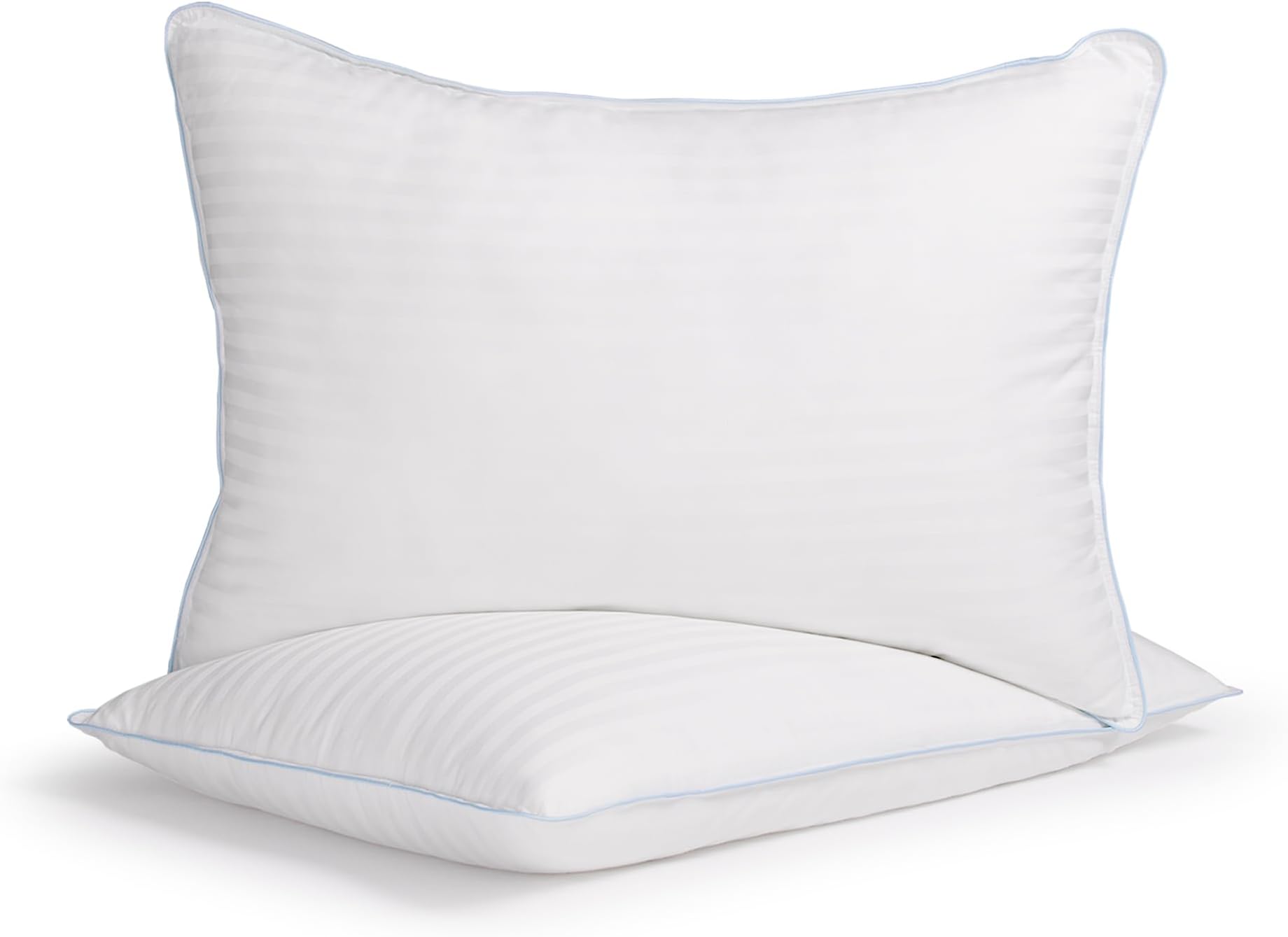 eLuxurySupply 2-Pack Premium Bed Pillows - Medium Density and Medium Loft Ideal for Back and Side Sleepers - 100% Cotton Casing - 20"X36" King Size
