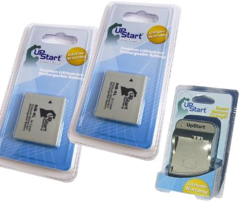 2 Pack - Replacement for Canon IXUS 255 HS Battery + Charger - Compatible with Canon NB-4L Digital Camera Battery and Charger (890mAh 3.7V Lithium-Ion)
