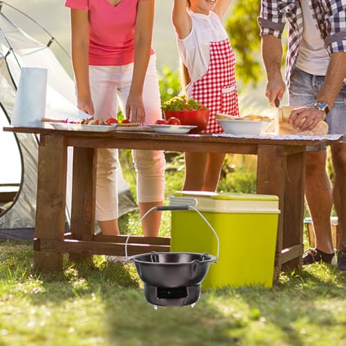 Poêle à charbon portable pour un café chaud en camping et pique-nique