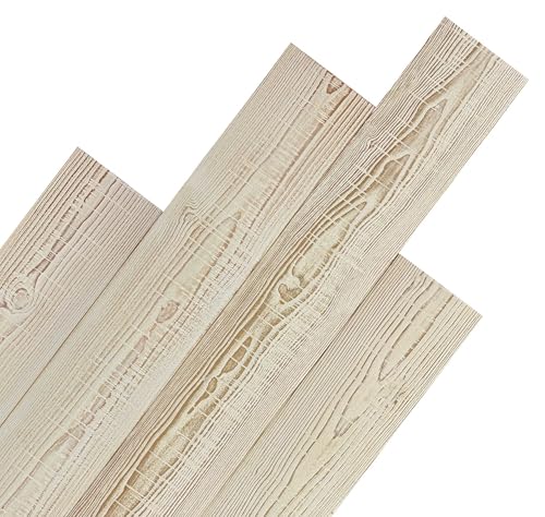 Real Wood Wall Planks-5" White Shiplap Panel Peel and Stick 10Pack 12.5SqFt