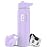 IRON FLASK Camping & Hiking Hydration Flask with Straw, Wide Mouth Insulated Stainless Steel Sports Water Bottle - 22 oz Lavender