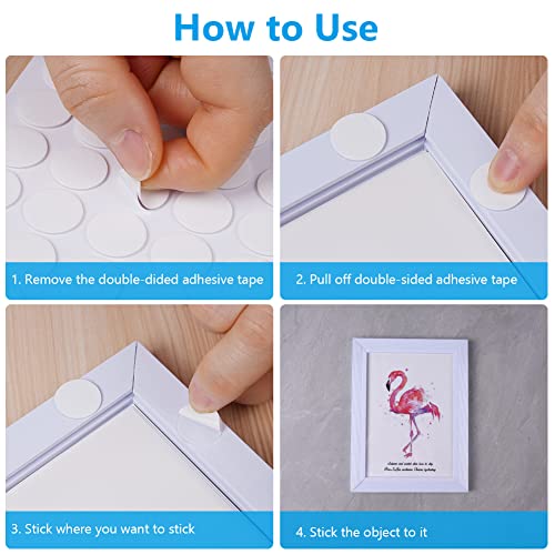 OFFCUP Klebe Punkte, 200 Stück Doppelseitig Klebepunkte Transparent, 1.5mm Klar Klebriger Heften, Chlaufe Punkte Self Adhesive Klebend, Klebeband Pads für Wände, Boden, Kunststoff, Metalle