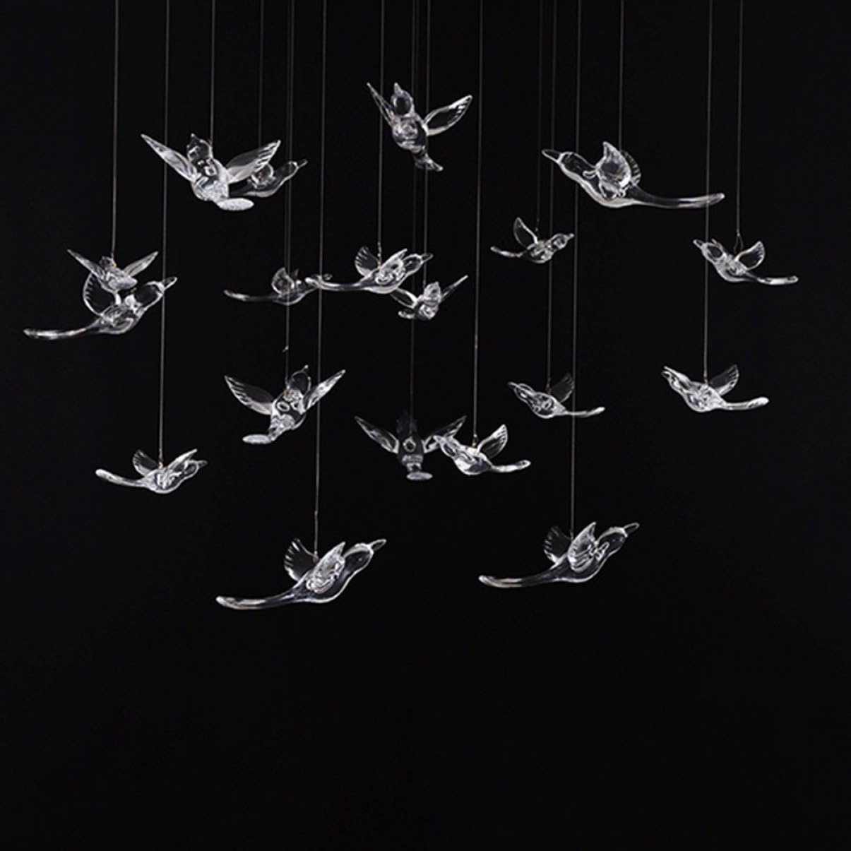 20 Stück Transparente Vogelanhänger Deko Für Decke Hochzeit Zuhause Schmuck Acryl Ornament Für Fenster Tür Vorhang Garten Fensterdeko