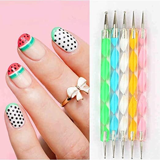 J & F 5 PC Double Sided Dotting Pen For Nail Art - Image 4