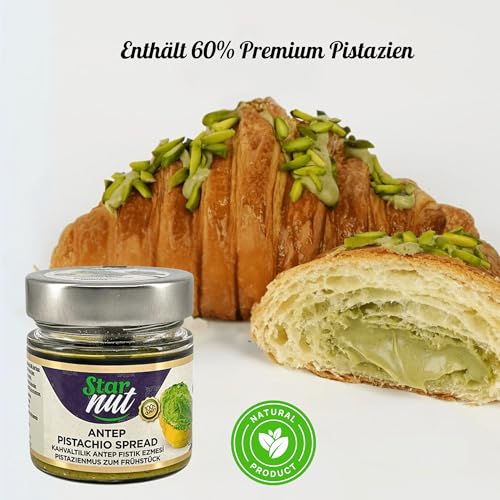 60% Pistazien, 40% Zucker – Sonst Nichts! | Natürliche Pistaziencreme | 200 g | Für die virale Dubai-Schokolade und alle Gerichte | Pistazienpaste | Pistazienmus (1 Stück Deluxe Pistaziencreme)