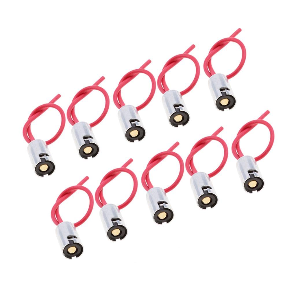 LICHTS 10pcs BA9S Connector Socket Holder Base Light Bulb Harness Pre-wired-image-8