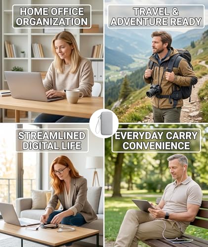 Image of Pendrive Case, Digital Device Organizer 20 Card for Professionals and Students, Pendrive Box, Pendrive Holder Case, Pen Drive Case, Gray Color Tech Accessory Holder for Workstations and Travel