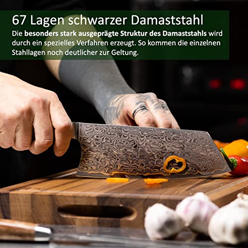 Zayiko Kinone Damastmesser Blockmesser Kiritsuke für die Küche