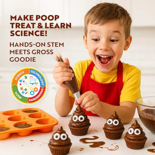 Image of Playz Edible Poo Candy Making Kit for Kids Age 8-12 Years Old with 30+ Fun