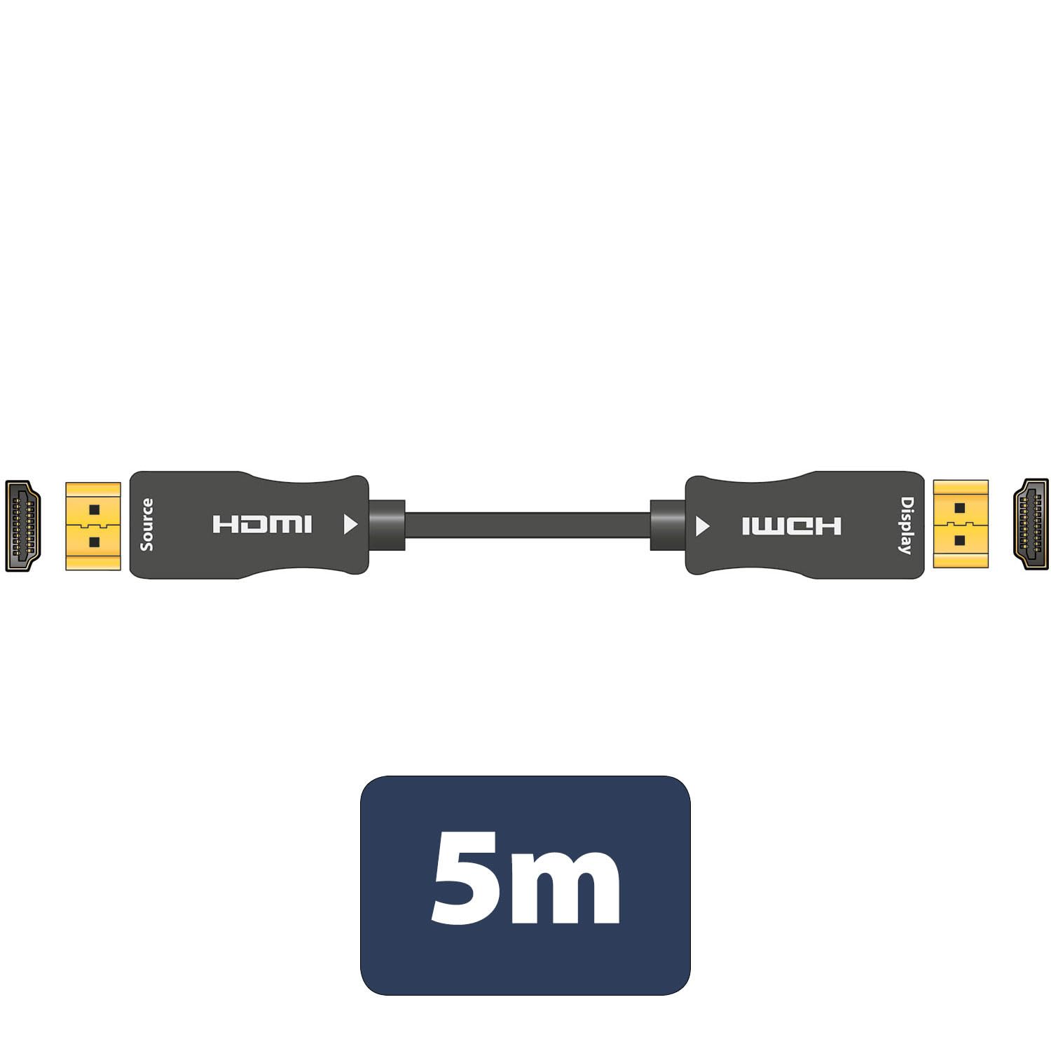 AV:Link - Cable HDMI de fibra óptica activa de ultra alta definición 8K de 10 m, cable HDMI 8K de alta velocidad con conectores chapados en oro, fibra óptica de larga distancia HDMI para TV, proyector