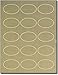 Oval Gold Foil Labels 1 7/16 x 2 3/8" for Laser Printers - 10 Sheets / 150 Labels