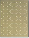 Oval Gold Foil Labels for Laser Printers - 1 7/16 x 2 3/8