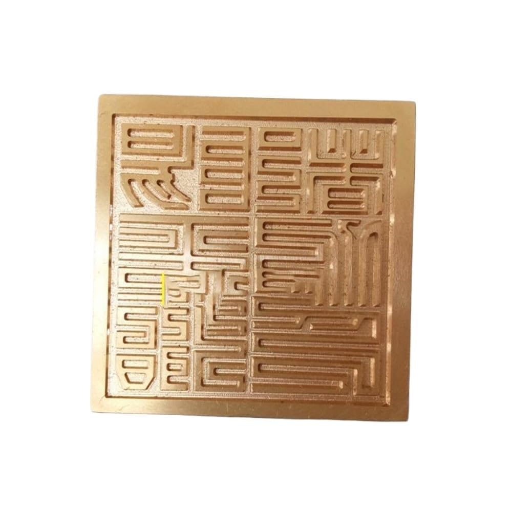 Taoistisches Siegel, chinesisches taoistisches Siegel Fengshui, 1 Stück 5 cm Siegel Taoistisches Zubehör Kupfersiegel Rechtssiegel Robust und langlebig, Gelb