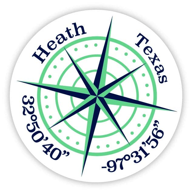 Adhesivo Vinilo Compass Latitude Longitude 4 Pulgadas miniatura 1