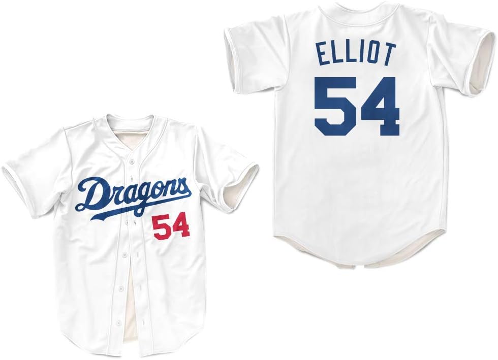 Jack Elliot Baseball Film Movie Jersey Stitch Dragons Selleck Shirt