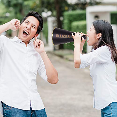 image for Windy City Novelties Director’s Megaphone Prop – 13” Black & Gol