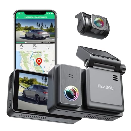 Heaboli 4K Dual Dash Cam Front and Rear, Wi-Fi GPS, Dash Camera for Cars with 3 Inches IPS Touch Screen, Car Camera Driving Recorder with Night Vision, Parking Mode