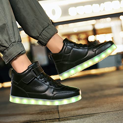 Image of JEVRITE Unisex LED Light Up High Top Sneakers - USB Charging for Women & Men - Couples Shoes