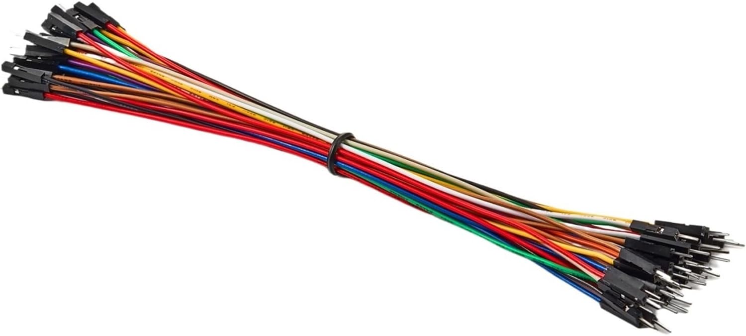 Copper Wire Cable 10cm 20cm 30cm Male Female 24AWG Solderless Flexible Line Connector for DIY Breadboard(40pcs Female-Female,10cm)