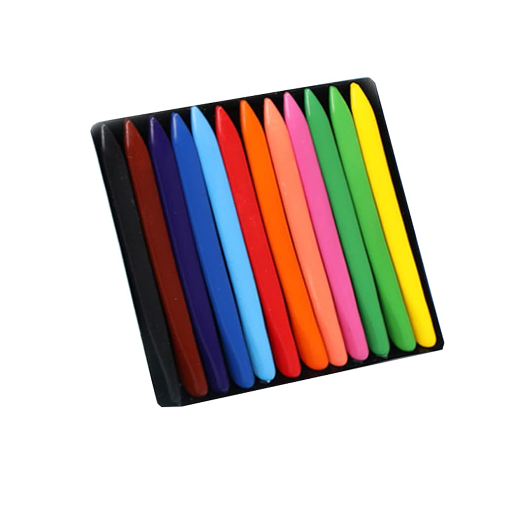 ASFD Drawing pens Paintbrush Kindergarten Triangle Plastic Children's Crayons are not Dirty Hands are not Easy to Break Oil Painting Stick Colour pens