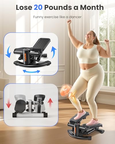 Stride Fitness Stepper with Resistance Bands, Adjustable Height, Black - Image 3