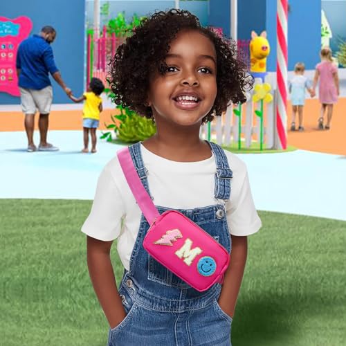 Image of PainZieteg Fanny Pack for Girls Chenille Letter Belt Bag Crossbody for Kids