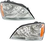 Garage-Pro Headlight Assembly Compatible with 2003-2004 Kia Sorento, Set of 2, Driver and Passenger Side