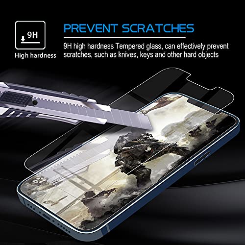 Arae Screen Protector for iPhone 13/13 Pro, HD Tempered Glass Anti Scratch Work with Most Case, 6.1 inch, 3 Pack