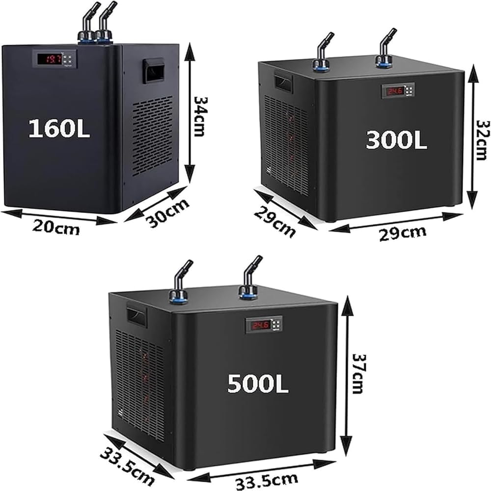 Refroidisseur d'eau pour aquarium avec compresseur silencieux, réfrigération pour système hydroponique, 160 L/300 L/500 L