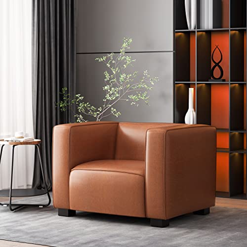 Sillón Tuxedo Marrón de Madera y Poliuretano miniatura 2