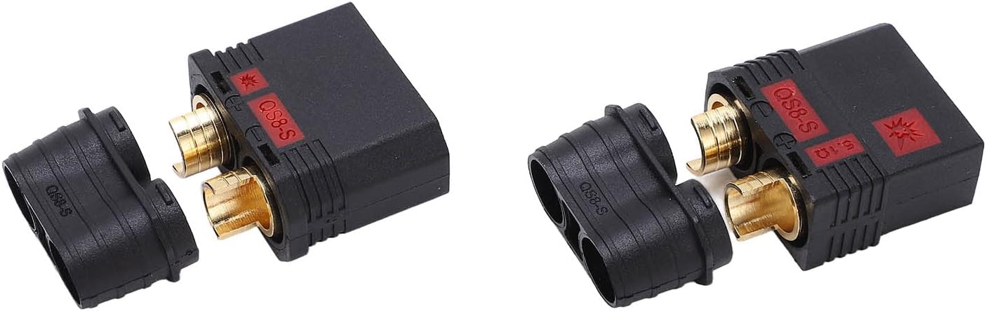 RiToEasysports QS8 Connector, RC Battery ESC Connector Plug Electrical Connector Male and Female for Remote Contorl